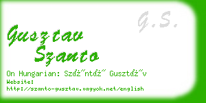 gusztav szanto business card